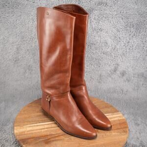 ETIENNE AIGNER Riding Boot Womens 6 M Knee High Fashion Brown Leather 7948
